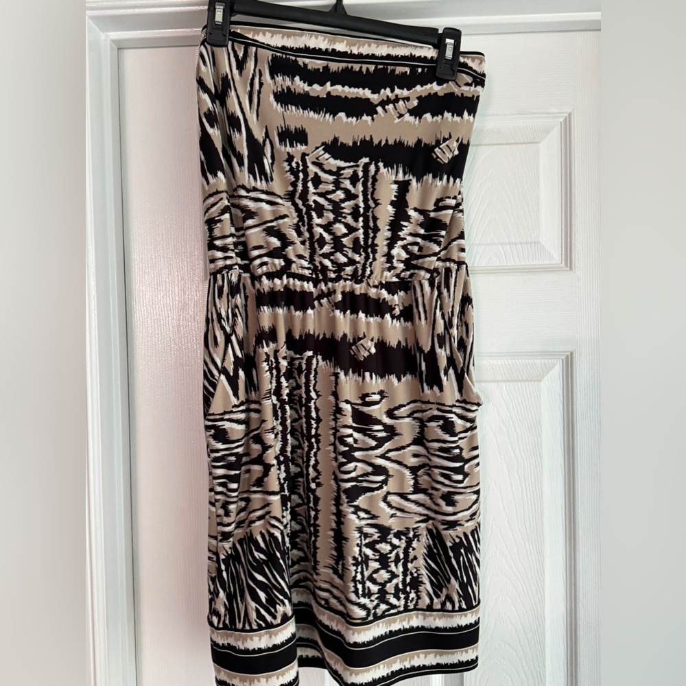 BCBG BANDEAU MINI DRESS WITH POCKETS